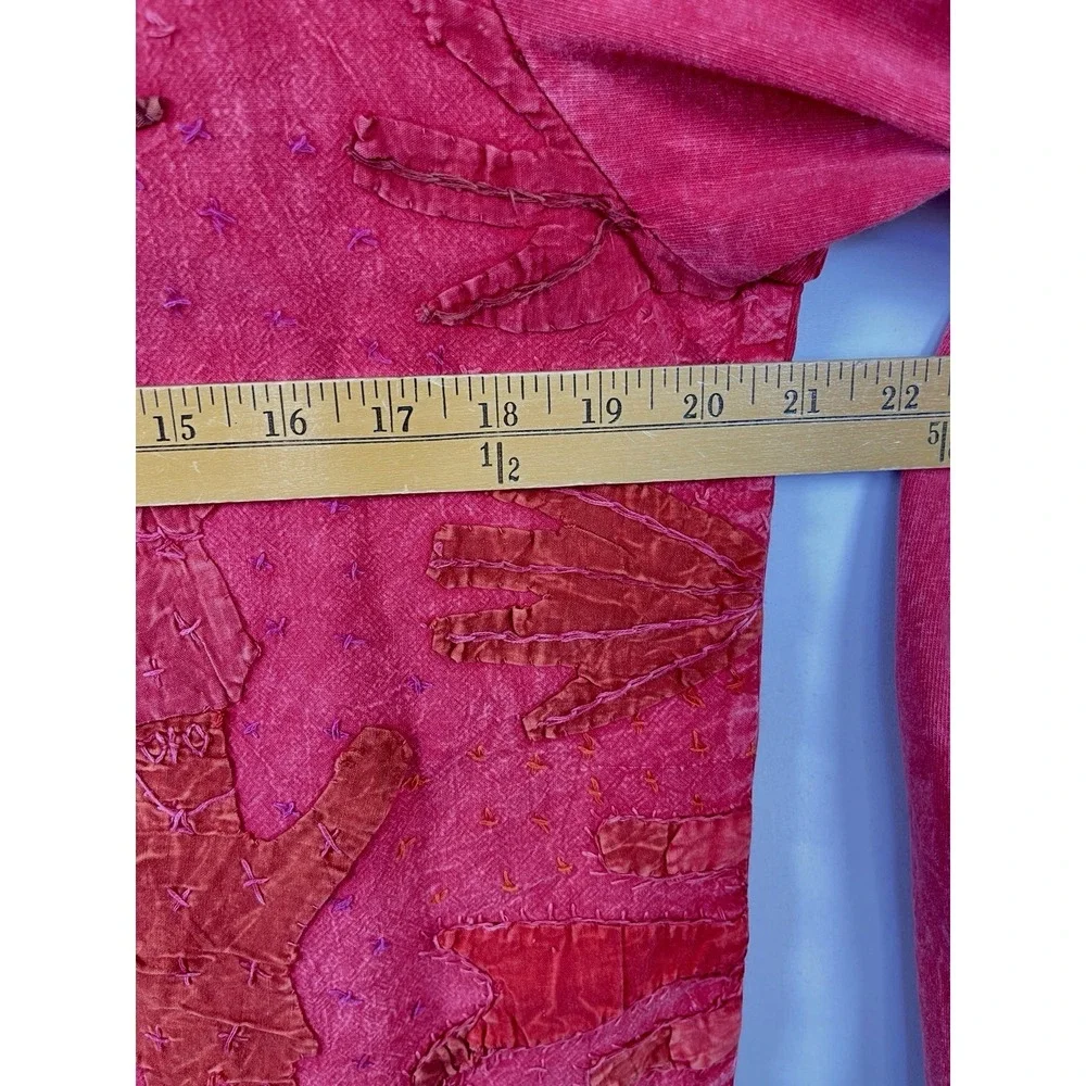 Vintage Studio Produce Embroidered Top & Pants Set Sz M Hippie Boho Art-to-Wear